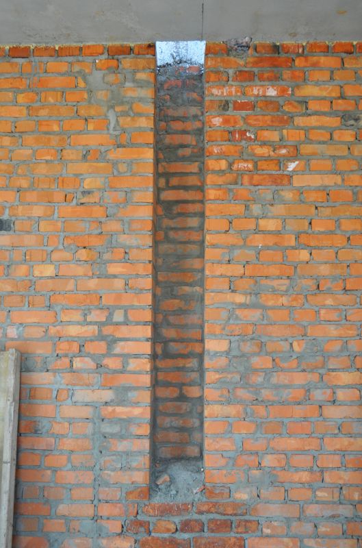 Brick Fireplace Installation detail